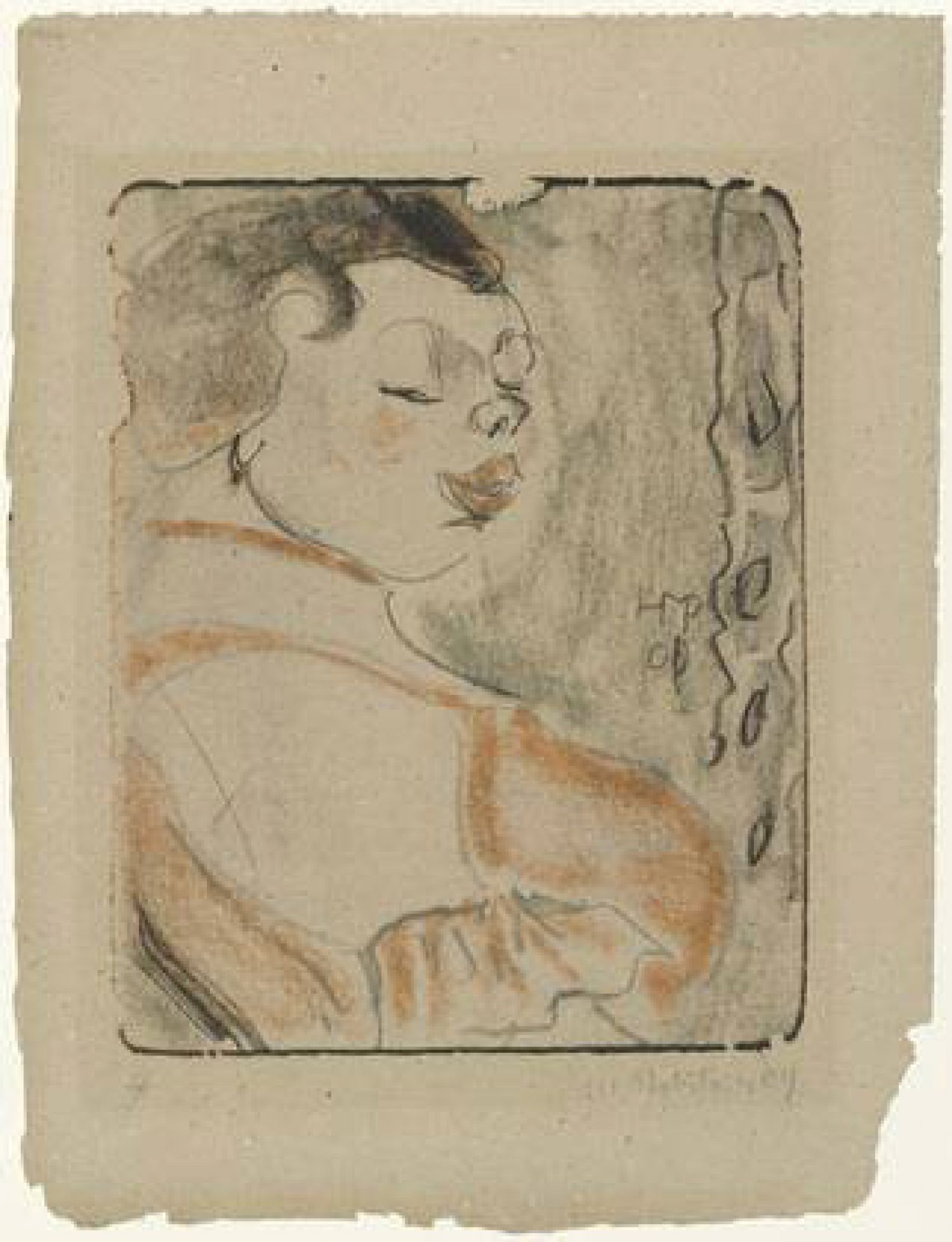 Max Pechstein, «Cantora de Cabaré», 1909
