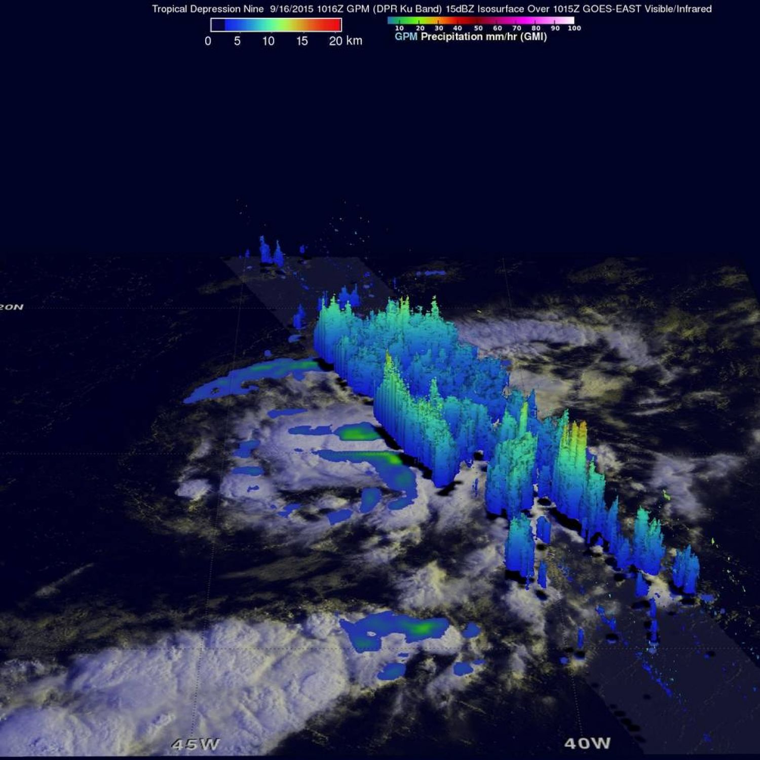 GPM da NASA analisa a depressão tropical Nove Chuvas