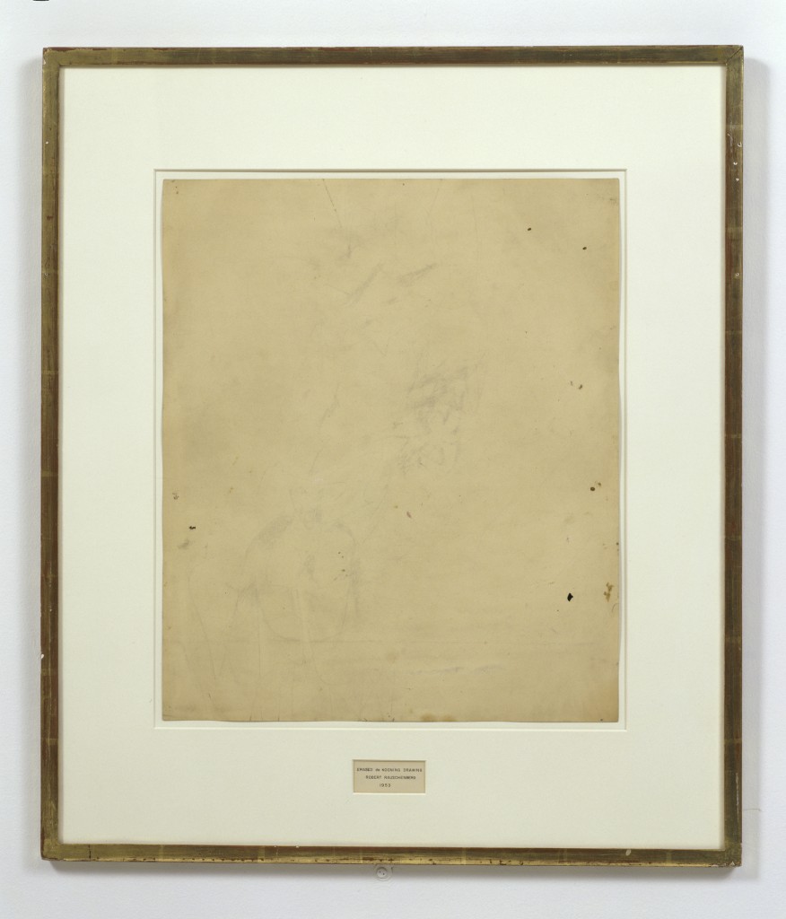 Robert Rauschenberg, «Erased DeKooning», 1953. Traces of drawing on paper, San Francisco Museum of Modern Art, San Francisco