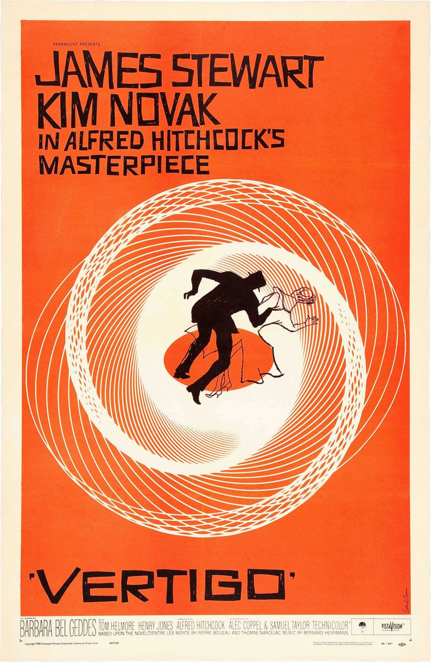 Saul Bass, «Vertigo» by Alfred Hitchcock, 1958