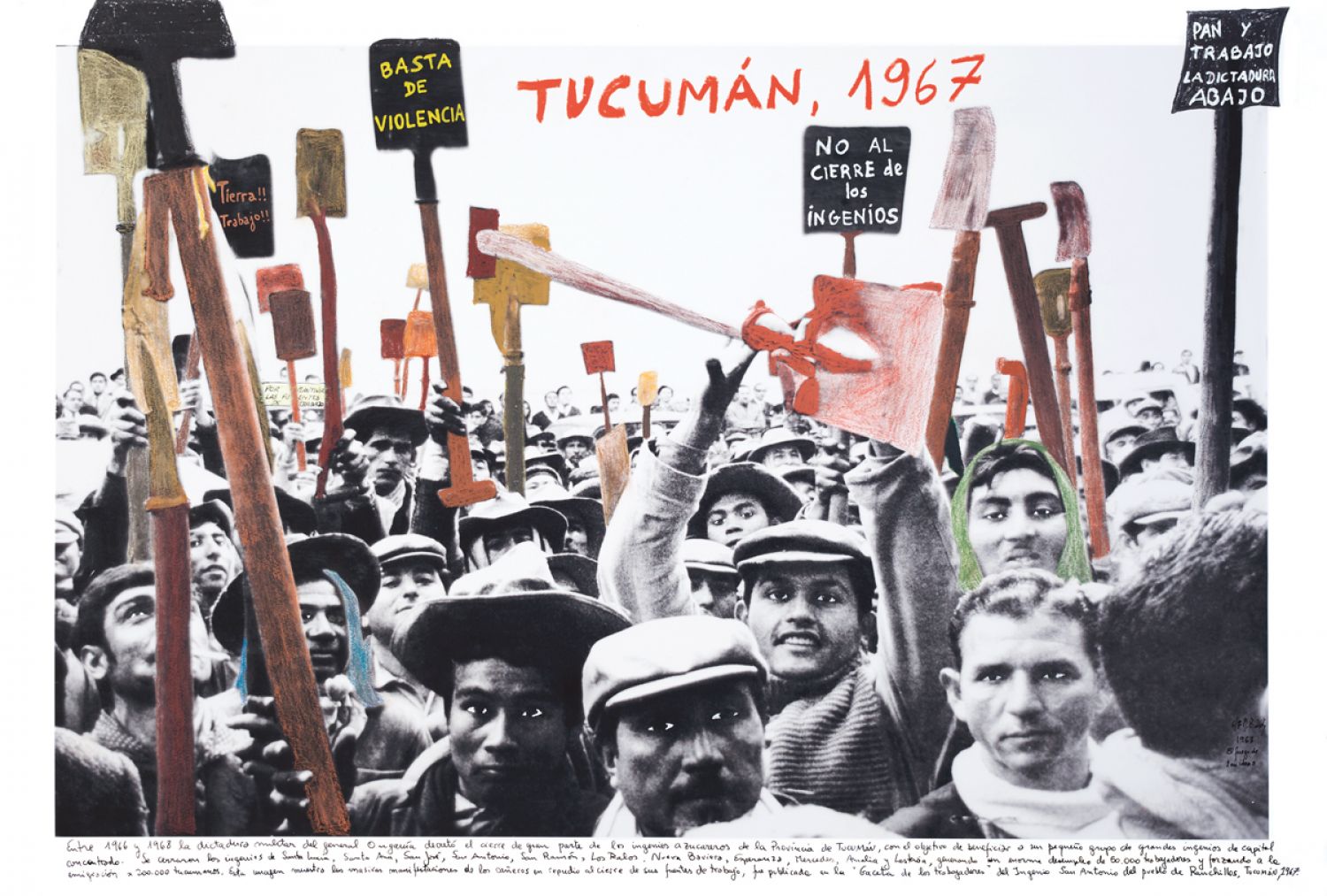 «Tucumán, 1968». Da série «1968: El fuego de las ideas». Fotografia de arquivo a preto e branco. © Gaceta de los Trabajadores del Ingenio San Antonio. 