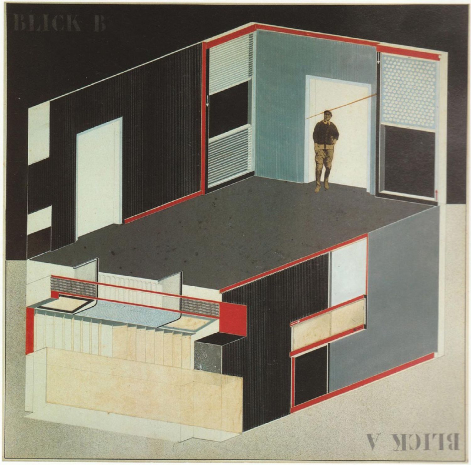 El Lissitzky, «Sketch for the kabinett der abstrakten», 1927-28