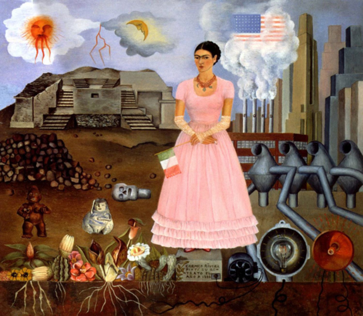 Frida Kahlo, «Self-Portrait Along the Boarder Line Between Mexico and the United States», 1932 