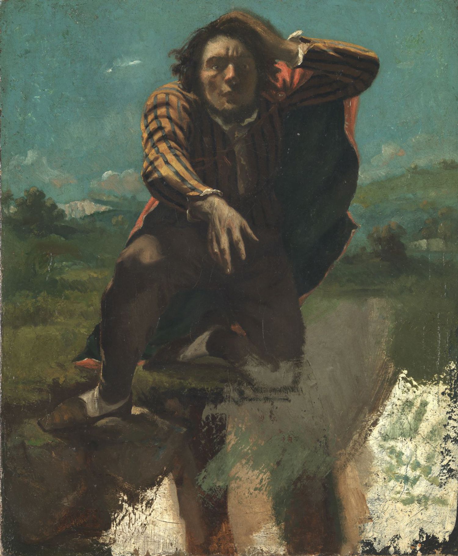 Courbet, «Le fou de peur», 1844-45