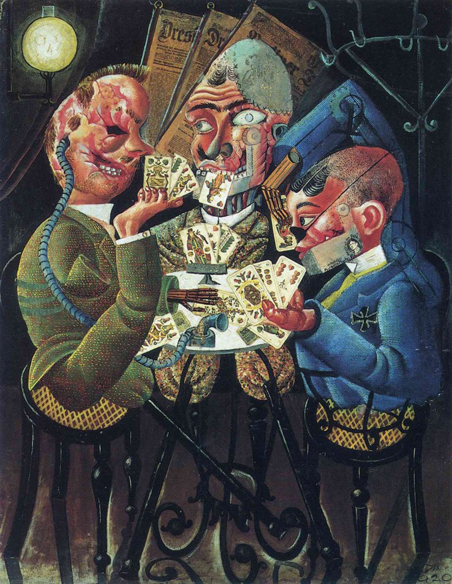 Otto Dix, «Os Jogadores de Skat», 1920