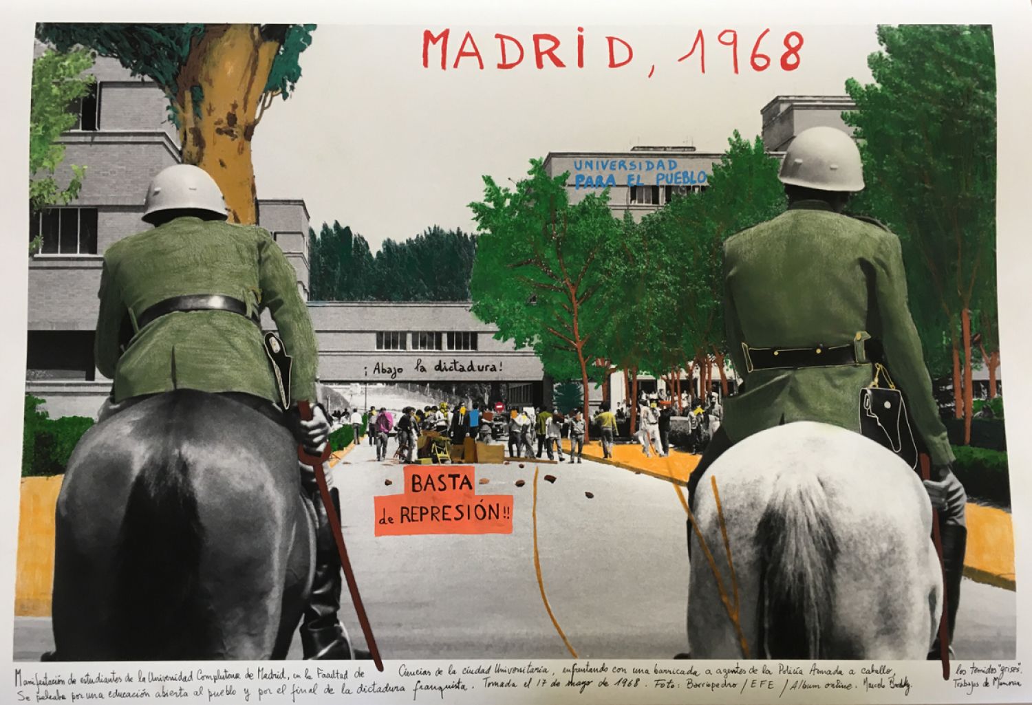«Madrid, 1968», Resistência a Franco. Fotografia de Barriopedro, Agencia Efe, Madrid. 