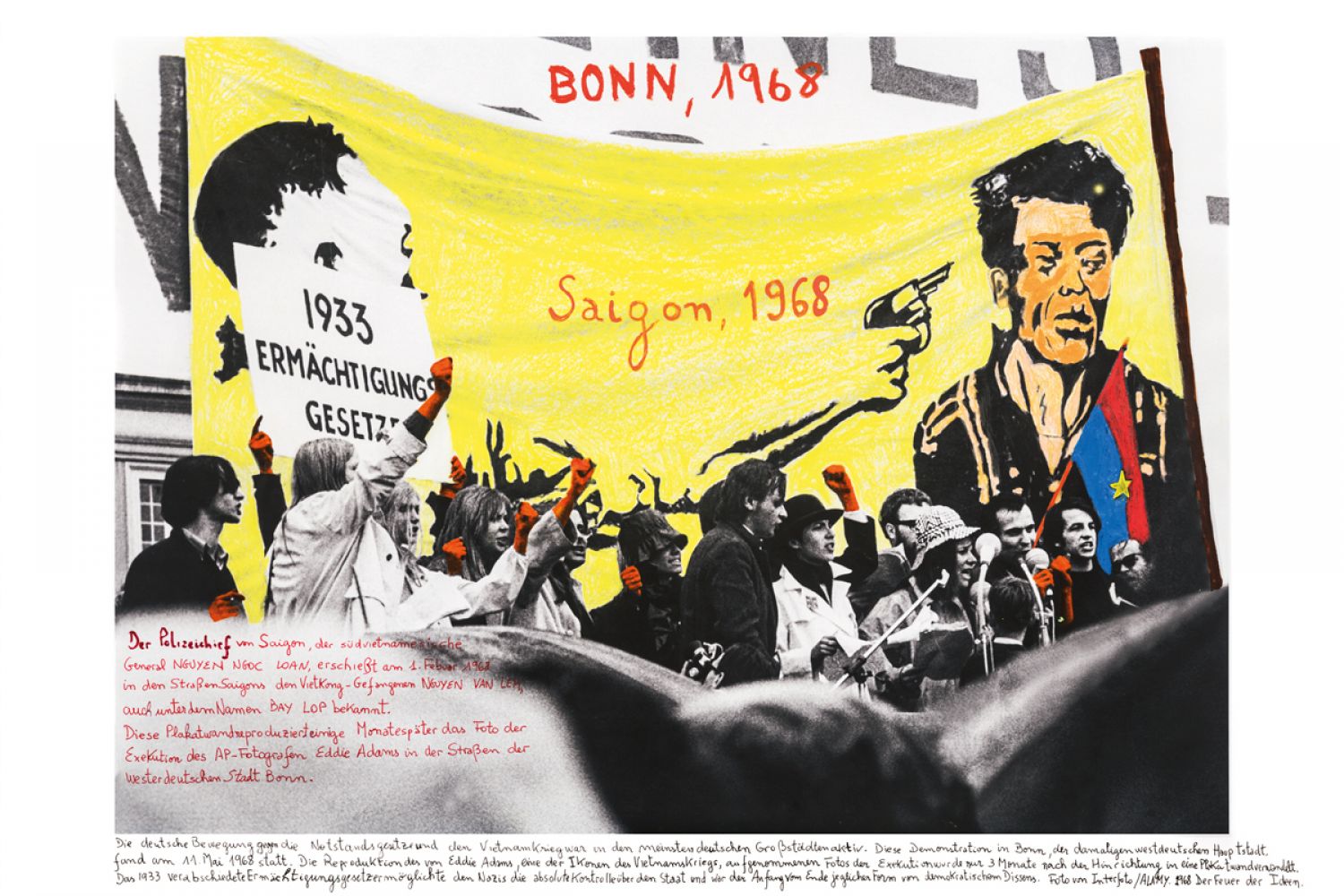 «Bonn, 1968». Da série «1968: El fuego de las ideas». Fotografia de arquivo a preto e branco. © Interfoto. 