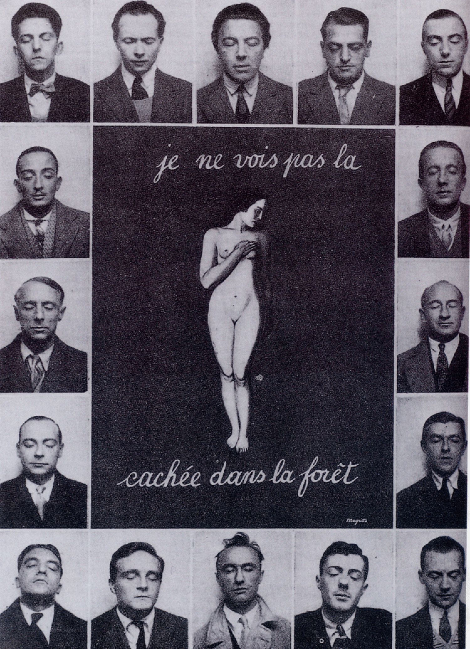 Magritte, «Je ne vois pas la femme cachée dans la forêt», 1929
